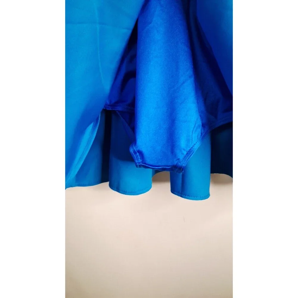 Girl’s Weissman Dance LC Child Costume Tutu Electric Blue Silver Sequins Tiered